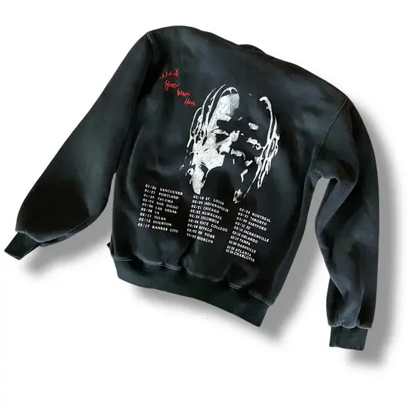 Astroworld Tour Hoodie Swearshirt Sz S Black Travis Scott Wish You Were Here ‘18